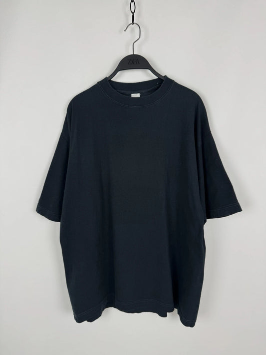 Vintage Faded Basic Blank Black T-Shirt