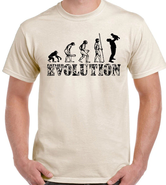 Father And Son Evolution Mens Funny T-Shirt Fathers Day Dad Daddy Stepdad Papa