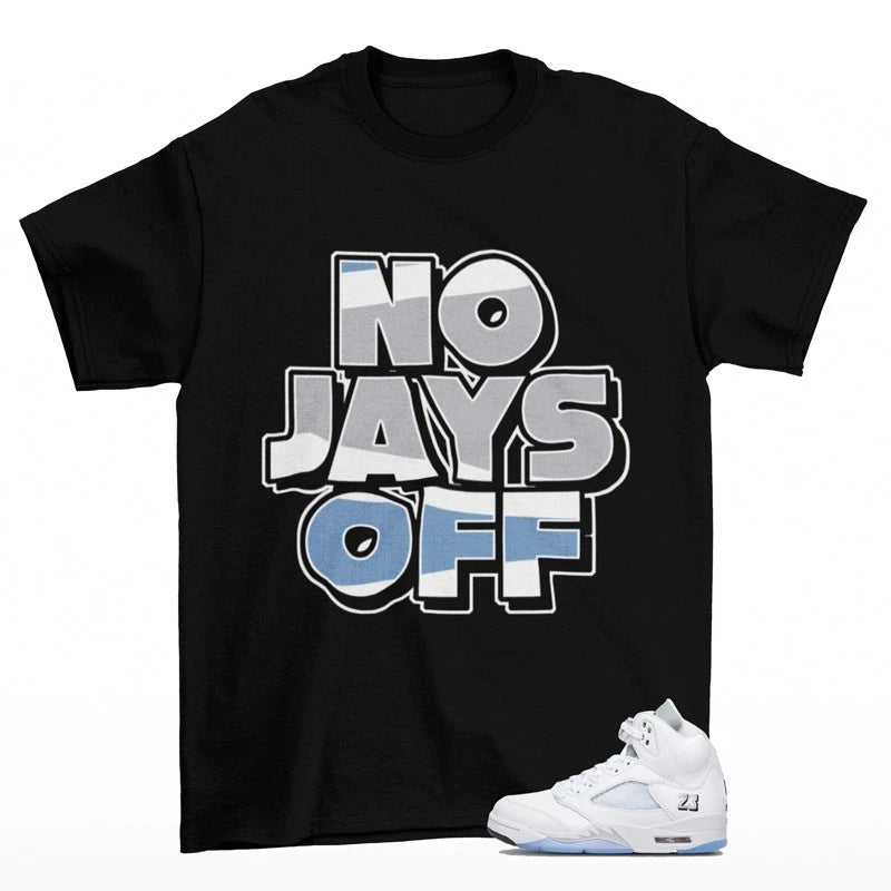 Jay All Day Sneaker Shirt to Match Jordan 5 Retro White Metallic HQ7978-103