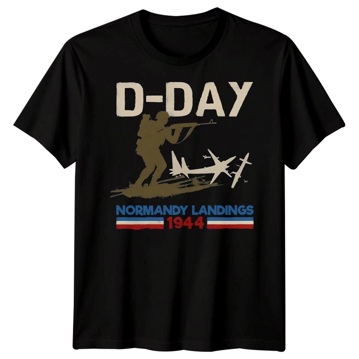 Family Soldier Silhouette D-Day T-Shirt Tee 1944 World War II Normandy Outfit#DD