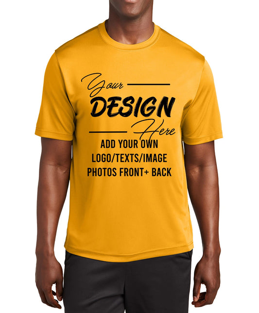 ST350 Design Your Own Custom Logo Photo Texts Poly Performance Unisex Tees