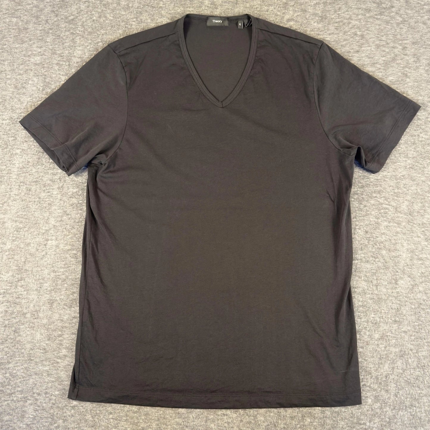 Theory Shirt Mens XL Black V Neck Short Sleeve Soft Casual Tee T-Shirt