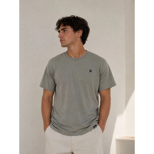 NNWT Hurley Men Explore Shirt Medium Gray Green Outdoor Adventure Streetwear Tee