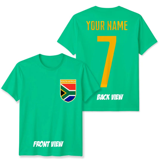 Personalised South Africa Football Unisex Kids T-Shirt Name Number Tee #WC