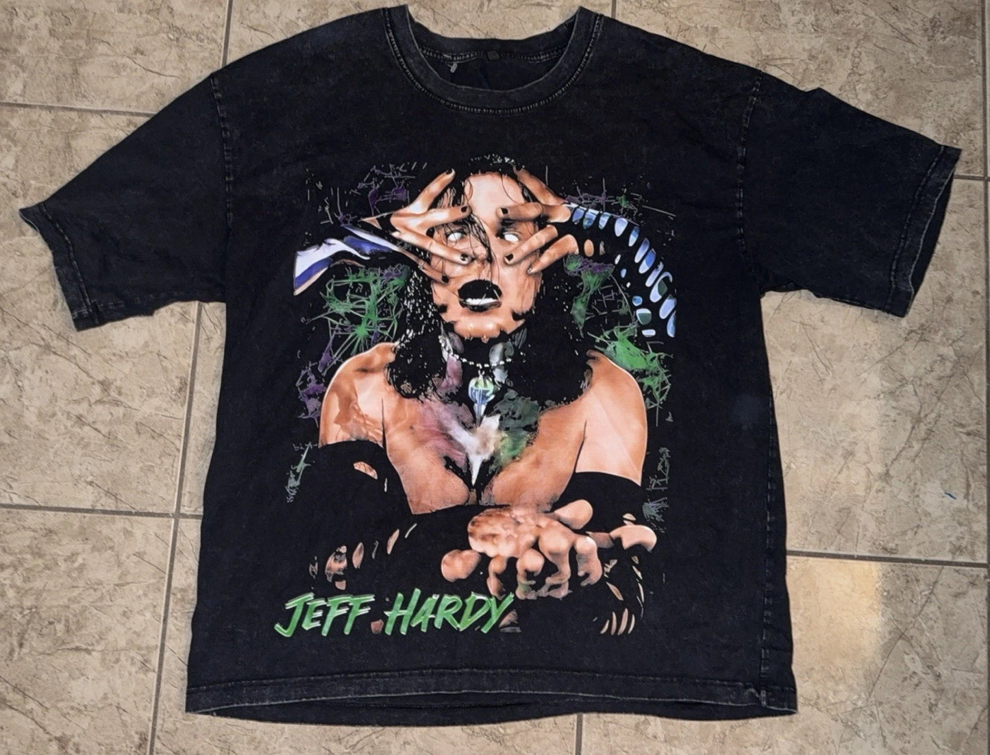 Jeff Hardy WWE Legend Premium Wrestling T Shirt 100% Cotton-Rare 2XL