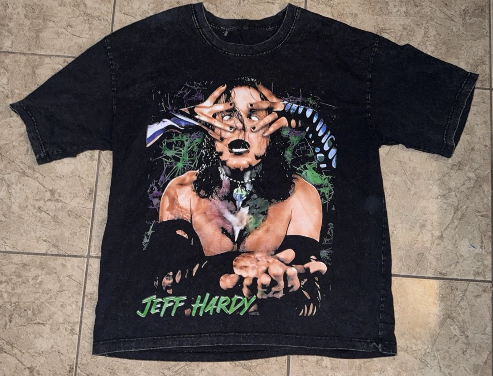 Jeff Hardy WWE Legend Premium Wrestling T Shirt 100% Cotton-Rare 2XL