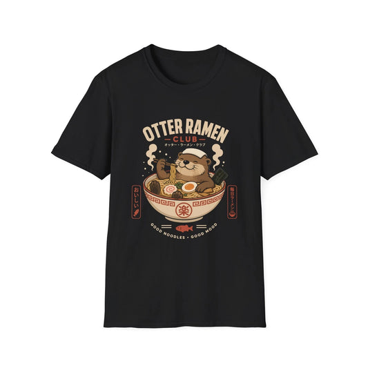 Otter Ramen Club Unisex T-Shirt | Cute Otter Eating Ramen Graphic