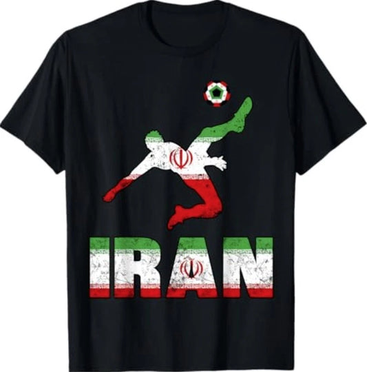 Iran Football Soccer Game Player Fan Iranian Flag T-Shirt