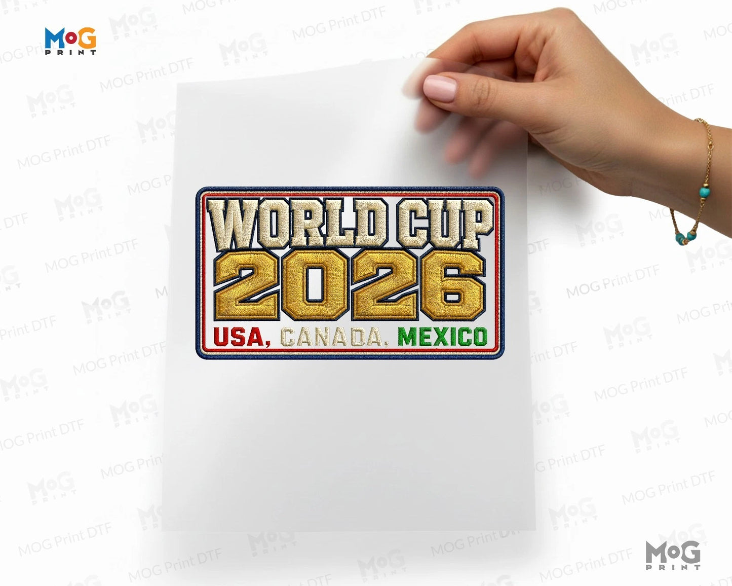 Football Trophy Cup Iron On Transfer USA Canada Mexico World Soccer 2026 DTF