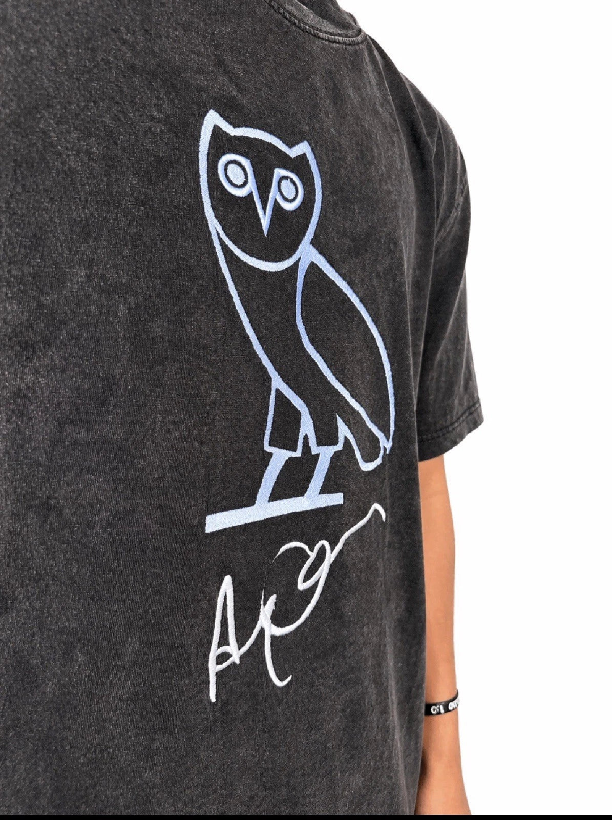 Iced Drake OVO Owl Embroidered T-Shirt – Premium Oversized Streetwear Tee (XL