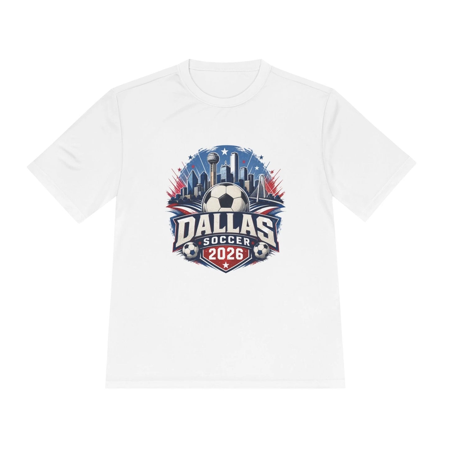 Dallas Soccer 2026 Tee | Soccer Ball, City Skyline