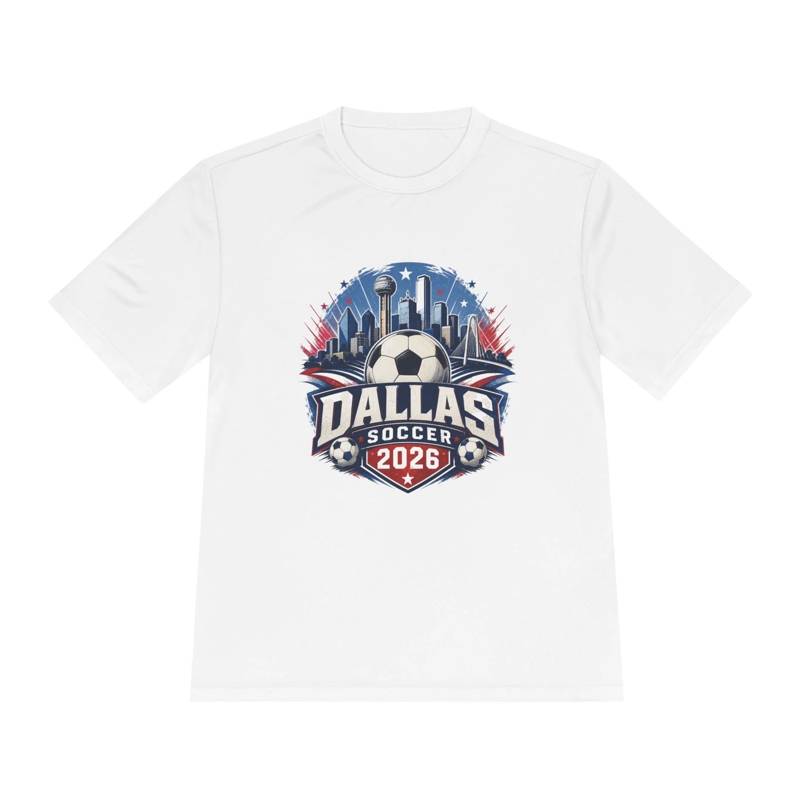Dallas Soccer 2026 Tee | Soccer Ball, City Skyline