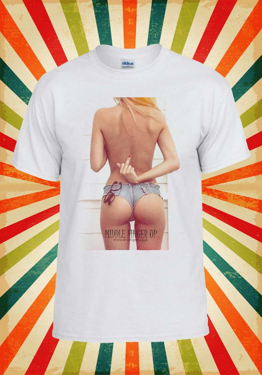 Sexy Attitude Middle Finger Girl Men Women Vest Tank Top Unisex T Shirt 1309