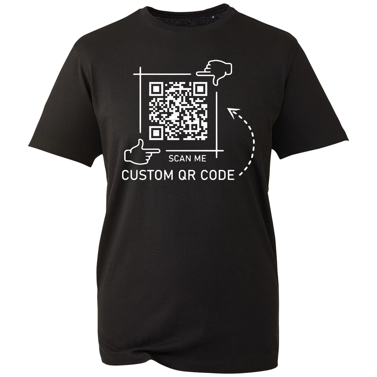 Personalised T-shirt QR Code Custom Printed Shirt Scan The QR Code Casual Tee