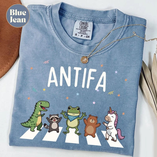 ANTIFA Portland Frog T-Shirt | Abolish ICE Protest Meme Tee | Anti Fascism
