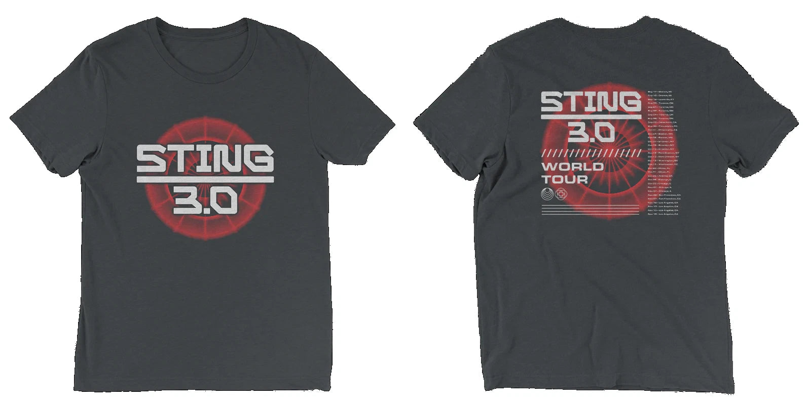 Sting 3.0 World Tour 2026 Graphic Multicolor Short Sleeves T Shirt