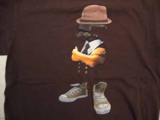 Modern Hipster Trademark Apparel Funny Brown Cotton T Shirt Size M