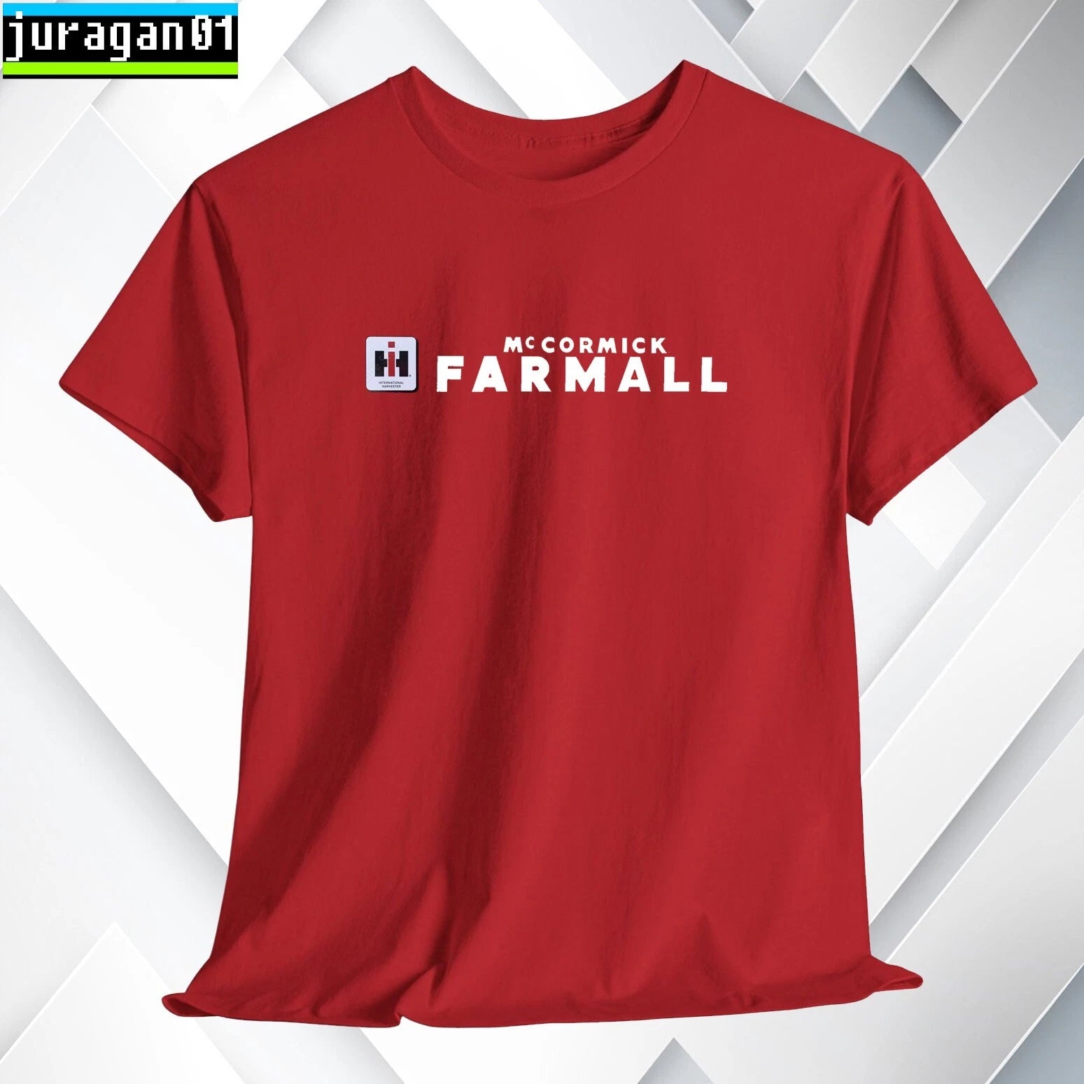 Farmall Tractors T-Shirt Logo Black/Gray/Blue/Red/White S to 5XL Made in USA