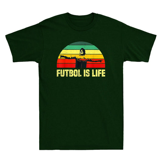 Futbol Is Life Men's T-shirt Vintage Gift For Football Soccer Lovers Fans Shirt