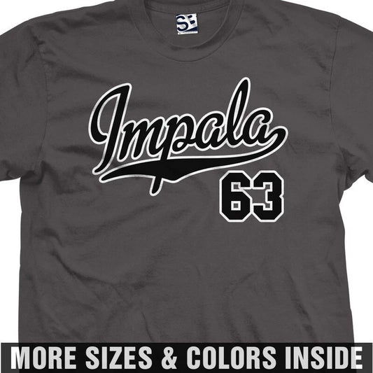 63 Impala PRO Script T-Shirt | 1963 SS Jersey Team Sports Logo Design Print Tee