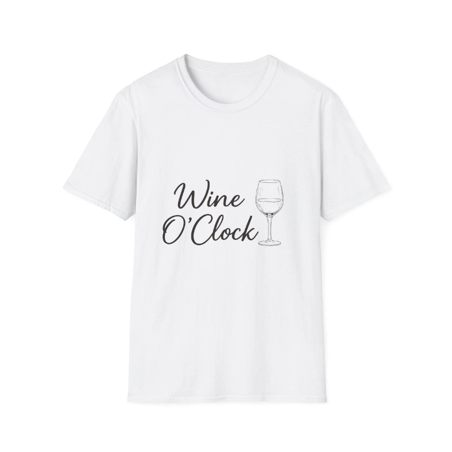 Wine O Clock T Shirt Women Funny Wine Slogan Retro Vintage Graphic Tee Gift