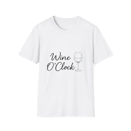 Wine O Clock T Shirt Women Funny Wine Slogan Retro Vintage Graphic Tee Gift