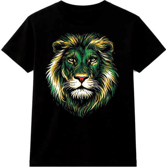 Lion T Shirt Head Graphic Bold Wild Animal Tee Wildlife Portrait Casual Top