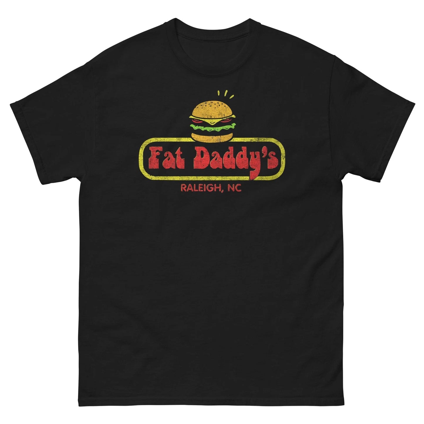 Fat Daddy's Raleigh NC Black Graphic T Shirt Unisex classic tee