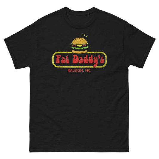 Fat Daddy's Raleigh NC Black Graphic T Shirt Unisex classic tee