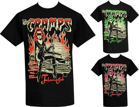 The Cramps Mens Psychobilly Punk T-Shirt Vince Ray Poison Ivy Classic Car