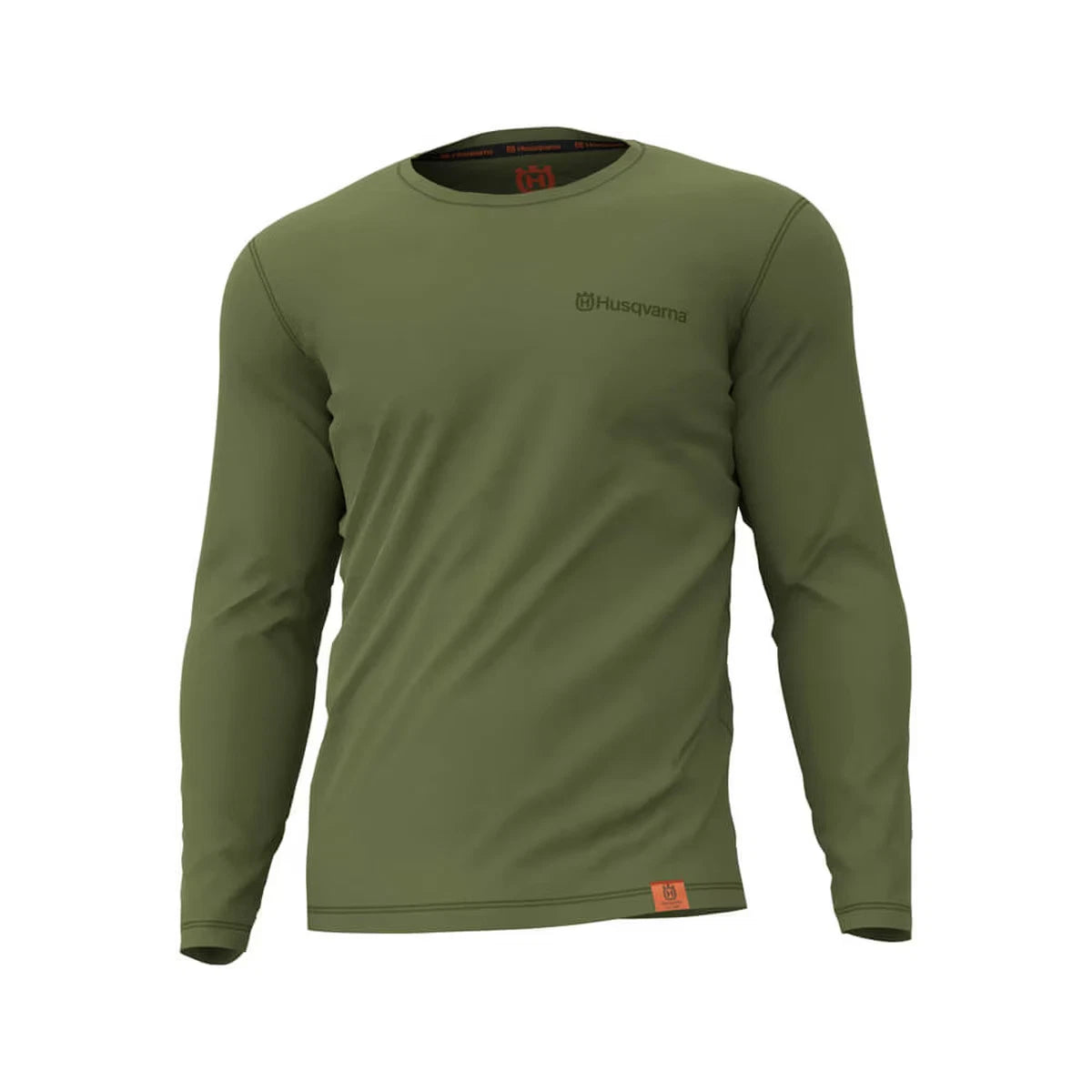 M9 Husqvarna OEM  TERRÄNG Raglan  Long-Sleeve Cypress Green T-Shirt size LG