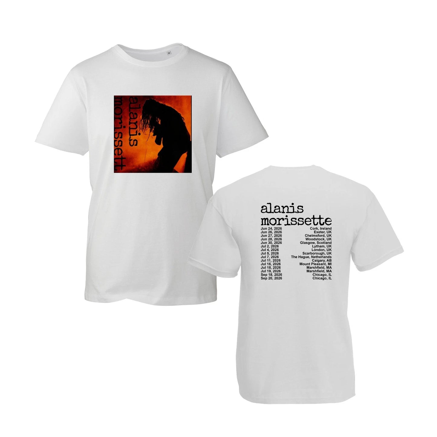 Alanis T Shirt Morissette Tour Merch Concert Album Vintage Graphic White Fan Tee