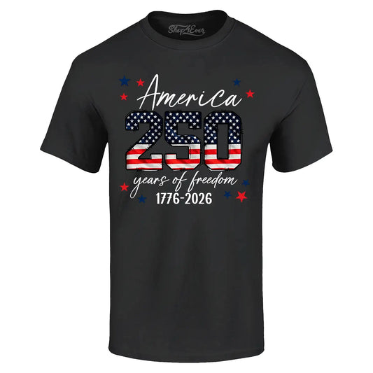 America 250 Years of Freedom 1776-2026 T-shirt American Flag Shirt
