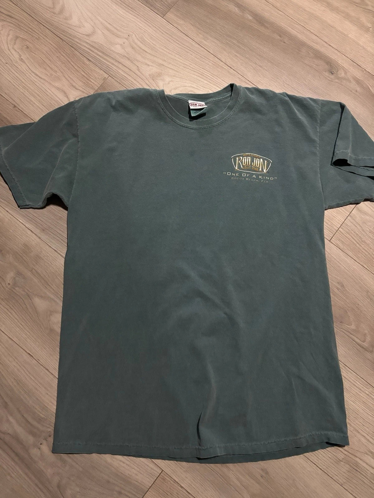 Custom Ron Jon T Shirt Cocoa Beach Florida Size XL Blue Short Sleeve Graphic