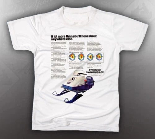 VINTAGE EVINRUDE SNOWMOBILE TEE-SHIRT LIKE NOS