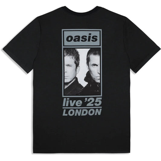 Oasis  T-Shirt: London 26 July Event (Black) (Back Print & Ex-Tour) OFFICIAL NEW