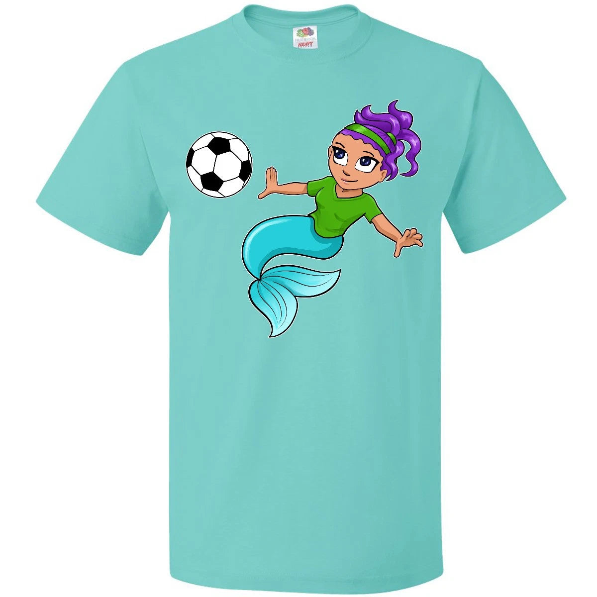 Inktastic Soccer Playing Mermaid T-Shirt Sports Football Association Player Girl