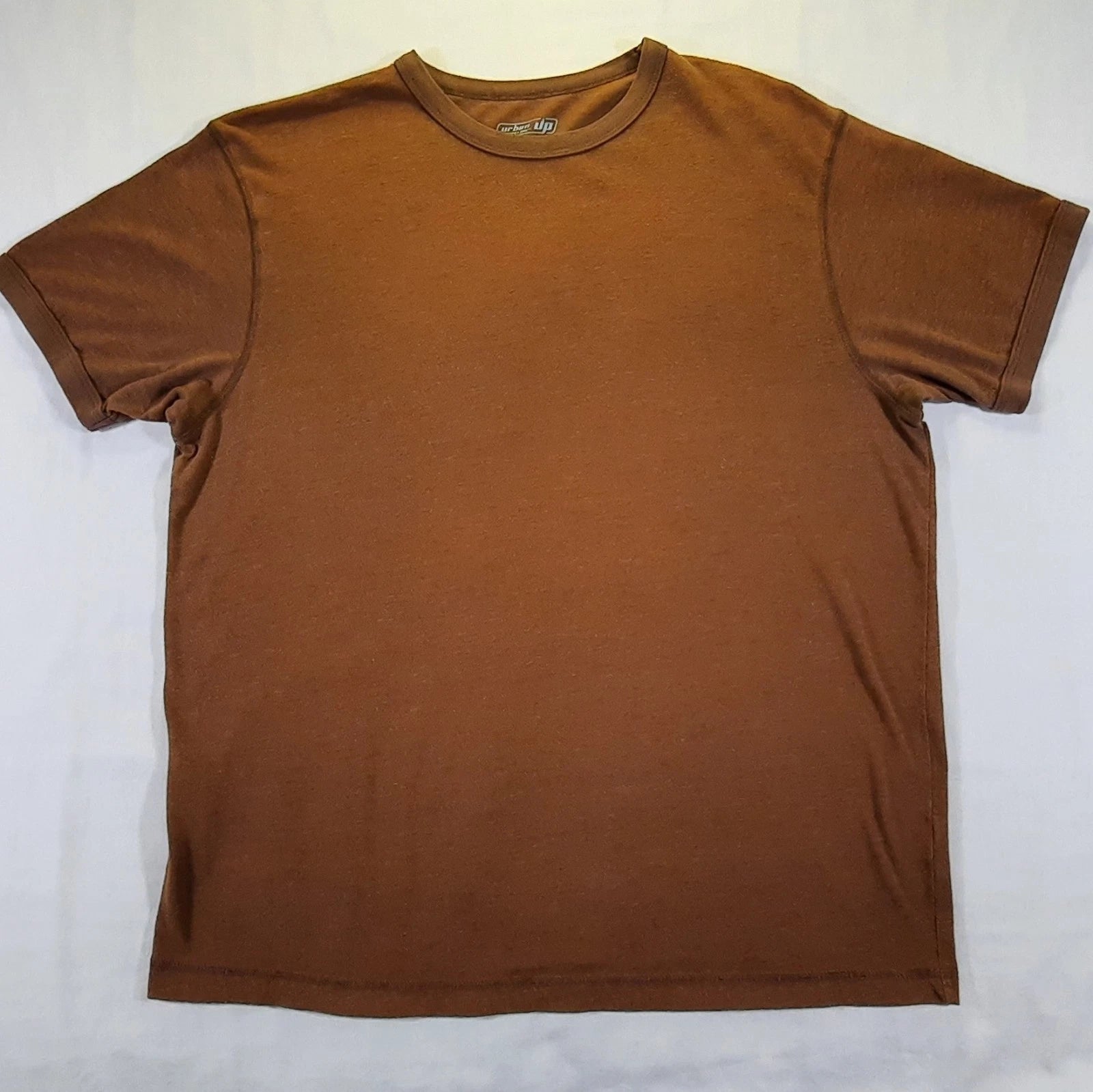 Brown Urban Pipeline Mens L Ringer Tee T-Shirt Blank UP Ultimate Y2K 90s Vintage