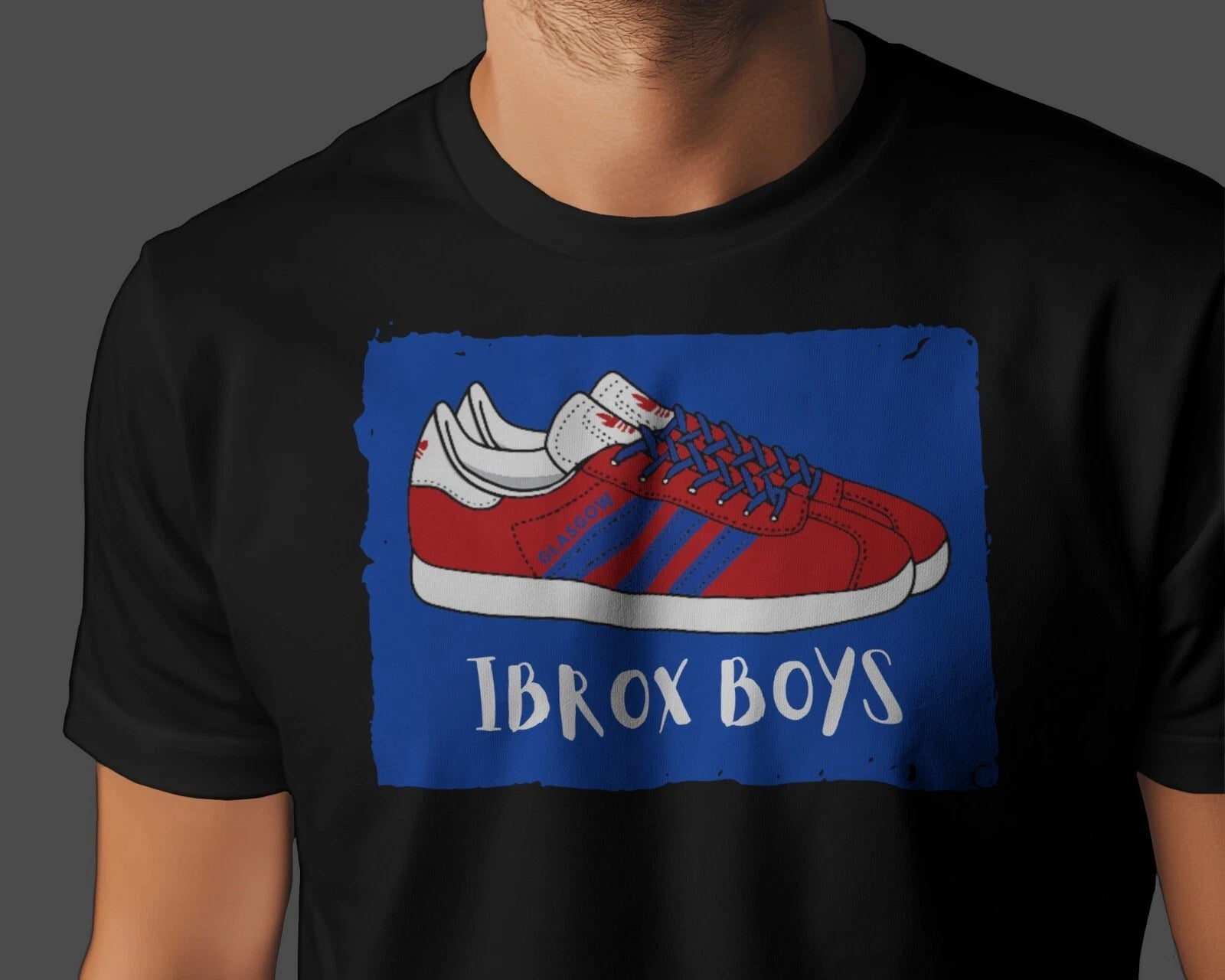 IBROX BOYS Gazelle T Shirt | Glasgow Rangers Hooligans Union Bears Section Red