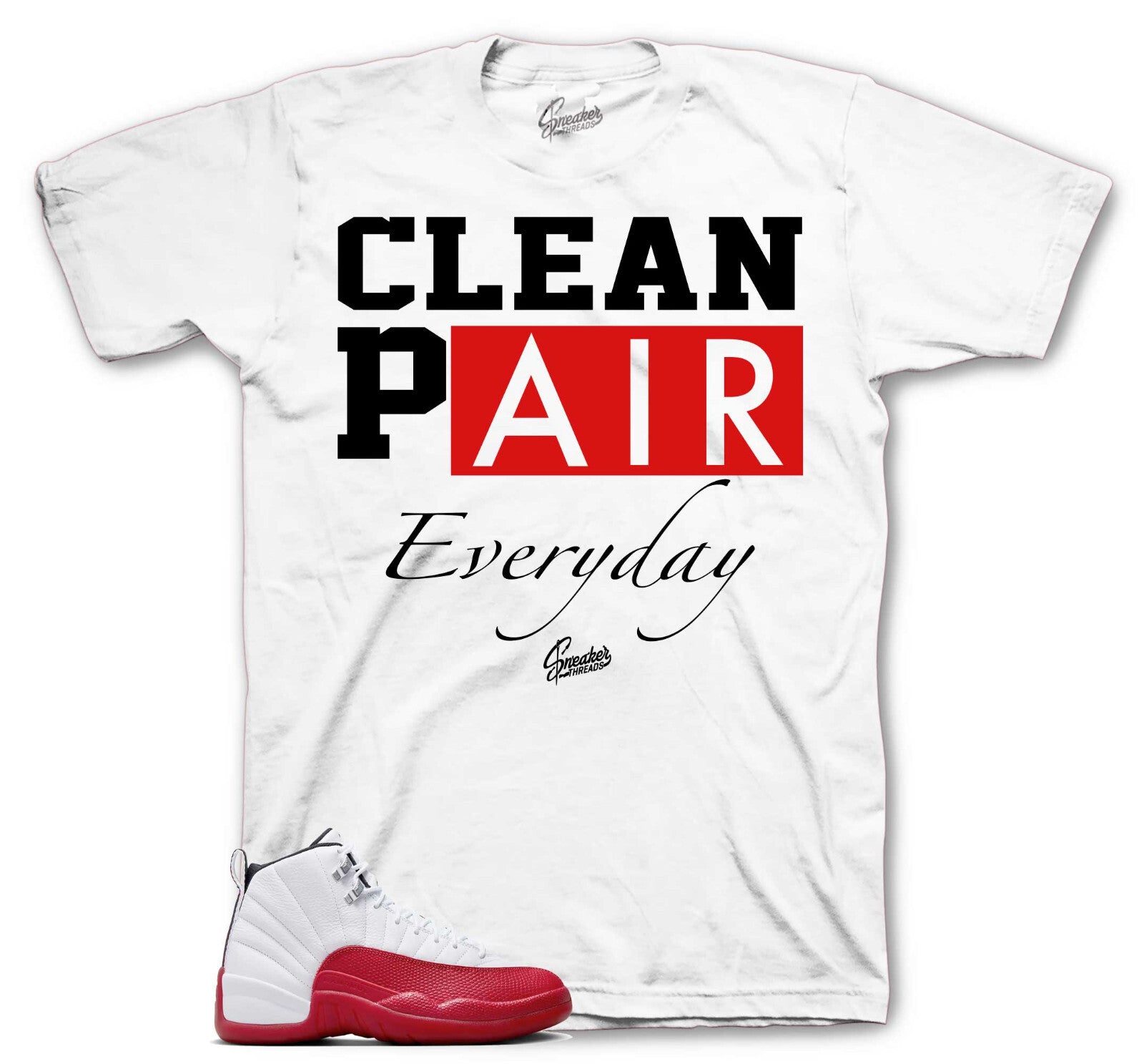 Shirts To Match Jordan 12 Cherry Retro 12 Sneaker Tees - Clean Pair Shirt