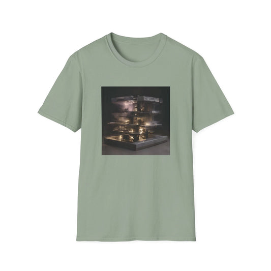 Modern Architectural Nightscape T Shirt | Abstract City Lights Graphic Tee
