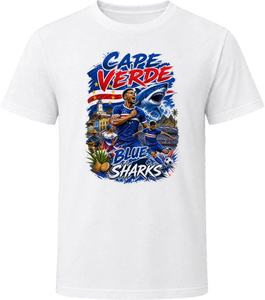 Cape Verde Blue Sharks Soccer Football 2026 National Pride T Shirt