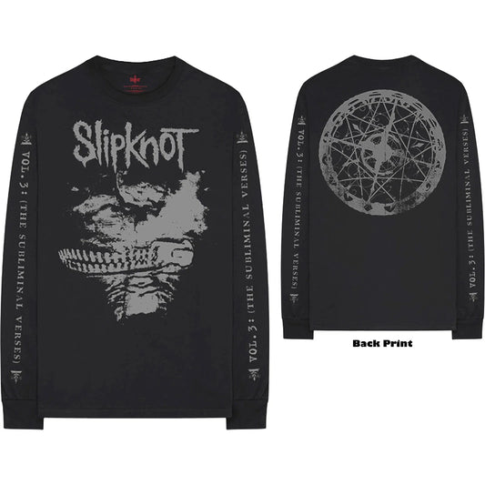 Slipknot Long Sleeve T-Shirt: Subliminal Verses (Back & Sleeve Print) OFFICIAL N