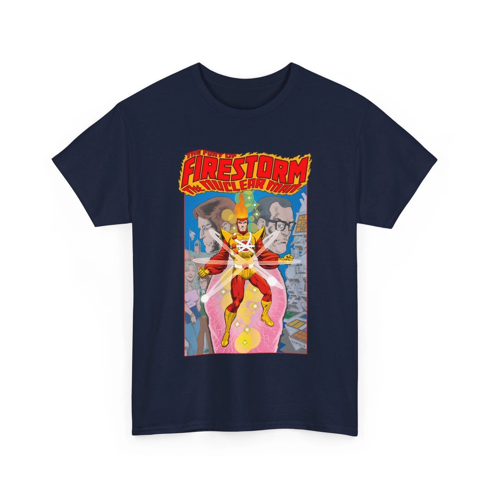 Fury of Firestorm T-Shirt Pat Broderick Art 80 Comics Retro Vintage-Style Tee