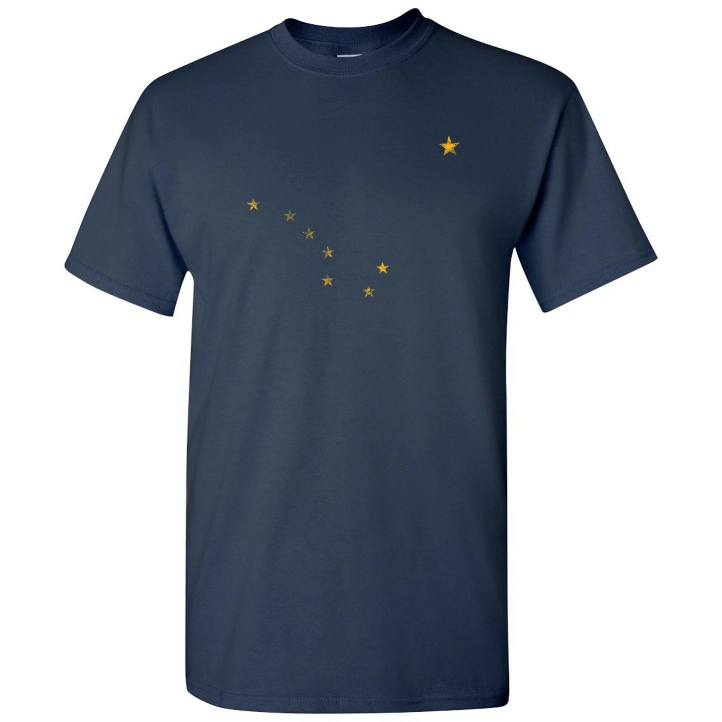 Alaska State Flag - Hometown Pride Local Souvenir Basic Cotton T-Shirt - Navy
