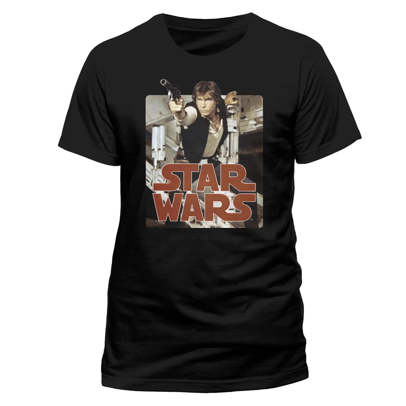 Official Star Wars Han Solo T Shirt Harrison Ford Black New Small