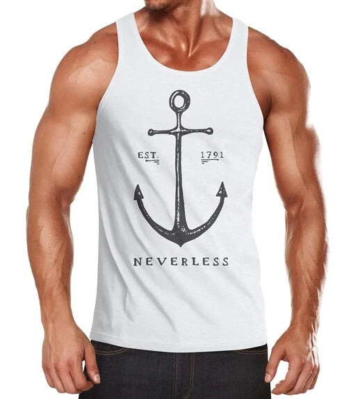 Men's tank top anchor muscle shirt muscle shirt armpit shirt Neverless ®