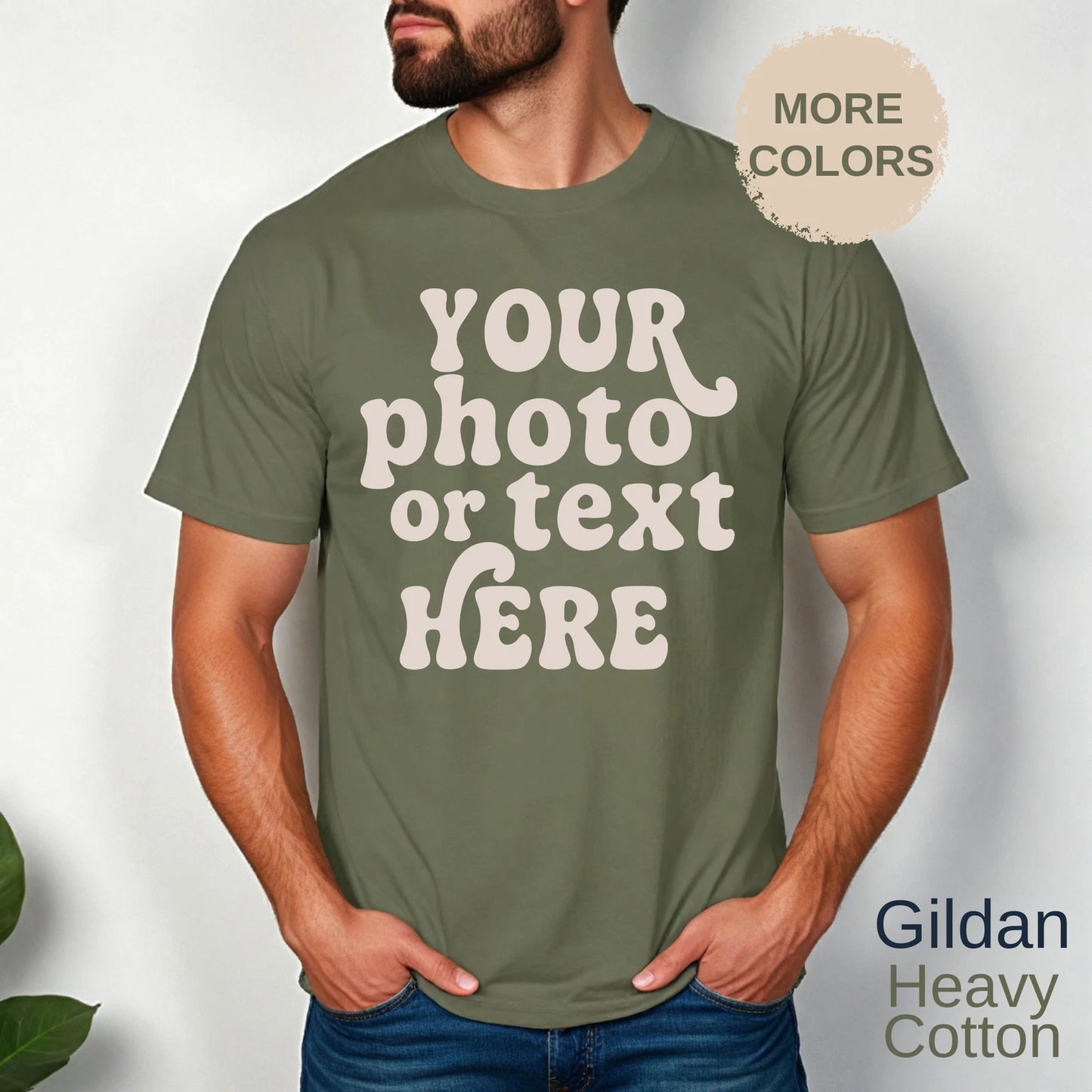 Personalized T-Shirt|Customize with Your Design or Text. One Side Print Shirt