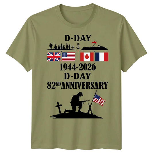 Family Soldier Design D-Day T-Shirt Tee 1944 World War II Normandy Military #DD