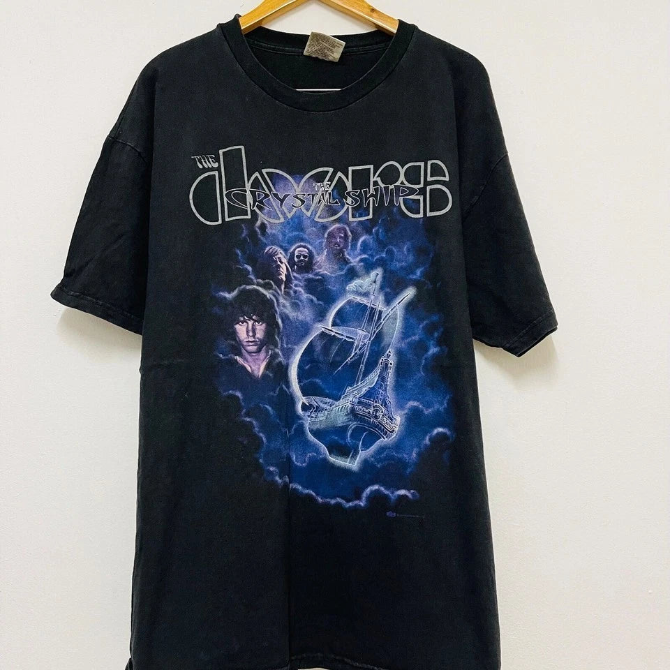 Vintage 90s The Doors The Crystal Ship 1997 Band Black Unisex Shirt S-5XL N3214